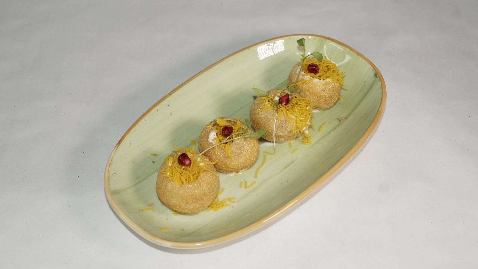 Pani puri being served